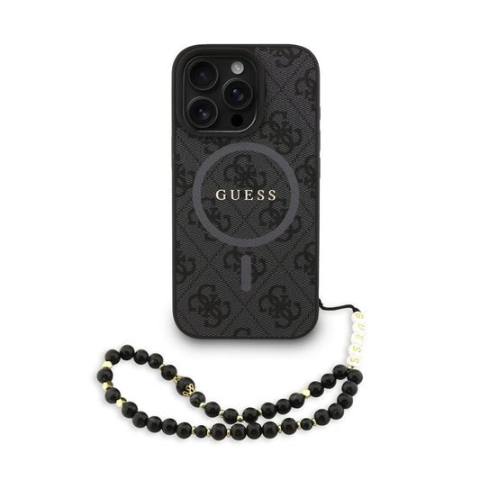 Guess PU bőr 4G színes gyűrűs pánt MagSafe tok iPhone 16 Pro Max készülékhez fekete -  iPhone 16 Pro Max tok a Domshop kínálatából