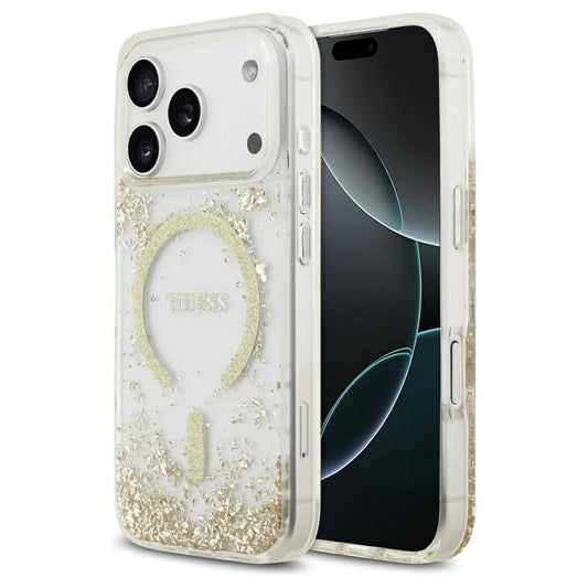 Guess Resin Bottom Glitter MagSafe tok iPhone 17 Pro készülékhez arany -  iPhone 17 Pro tok a Domshop kínálatából