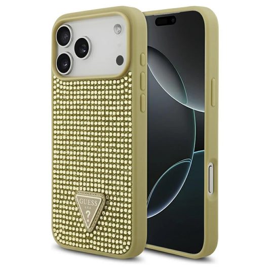Guess Rhinestone Triangle Logo iPhone 17 Pro Max készülékhez tok arany -  iPhone 17 Pro Max tok a Domshop kínálatából
