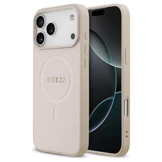 Guess Saffiano Classic Logo MagSafe tok iPhone 17 Pro Max készülékhez rózsaszín -  iPhone 17 Pro Max tok a Domshop kínálatából