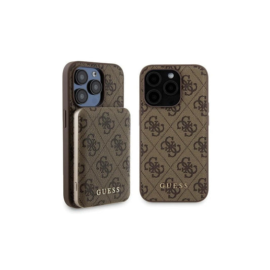Guess Set GUBPM5P15L4GEMGW iPhone 15 Pro 6.1″ készülékhez kemény tok + Powerbank 5000mAh MagSafe barna 4 -  iPhone 15 Pro tok a Domshop kínálatából