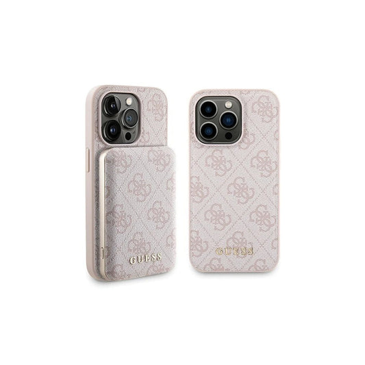 Guess Set GUBPM5P15X4GEMGP iPhone 15 Pro Max 6.7” készülékhez tok + Powerbank 5000mAh MagSafe rózsaszín -  iPhone 15 Pro Max tok a Domshop kínálatából