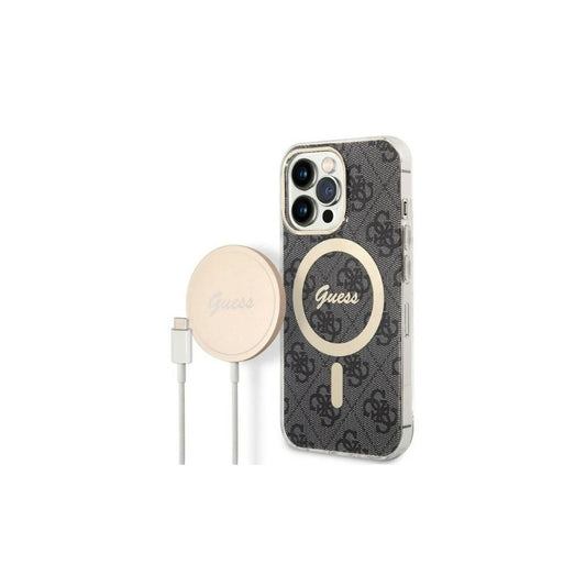 Guess Set GUBPP13XH4EACSK Case+ iPhone 13 Pro Max készülékhez kemény tok és töltő, 4G Print, MagSafe, fekete -  iPhone 13 Pro Max tok a Domshop kínálatából