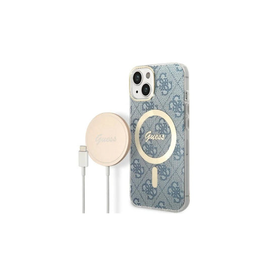 Guess Set GUBPP14MH4EACSB tok+töltő iPhone 14 Plus / 15 Plus készülékhez 6.7" 4G kék -  iPhone 14 Plus/15Plus tok a Domshop kínálatából