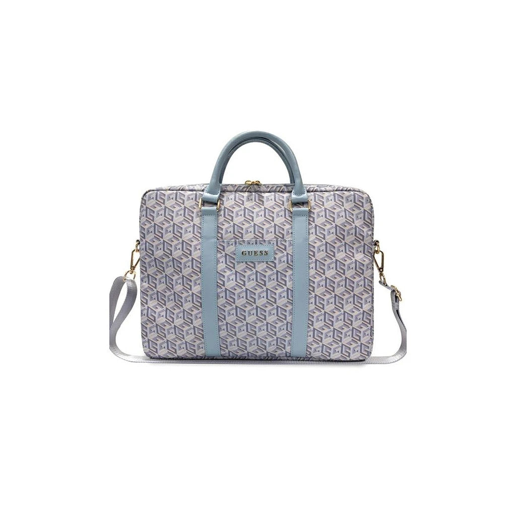 Guess táska GUCB15HGCFSEB 16" GCube Stripes kék -  15-16" laptop táskák a Domshop kínálatából