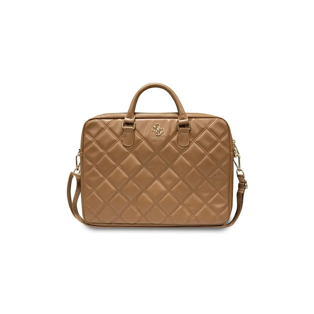 Guess táska GUCB15ZPSQSSGW 16" Quilted 4G barna -  15-16" laptop táskák a Domshop kínálatából