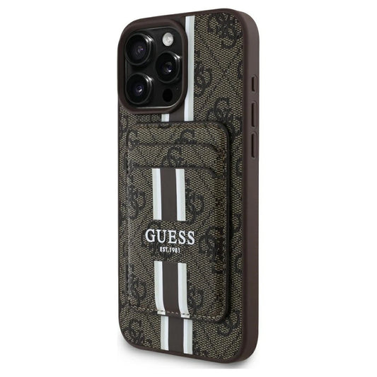 Guess tok 4G Stripes pénztárcás Magsafe, iPhone 16 Pro Max készülékhez, barna -  iPhone 16 Pro Max tok a Domshop kínálatából