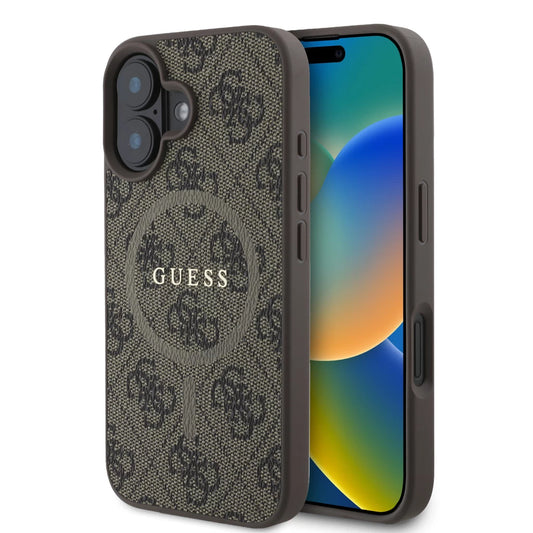 Guess tok Barna Apple iPhone 16 készülékhez GUHMP16SG4GFRW -  iPhone 16 tok a Domshop kínálatából