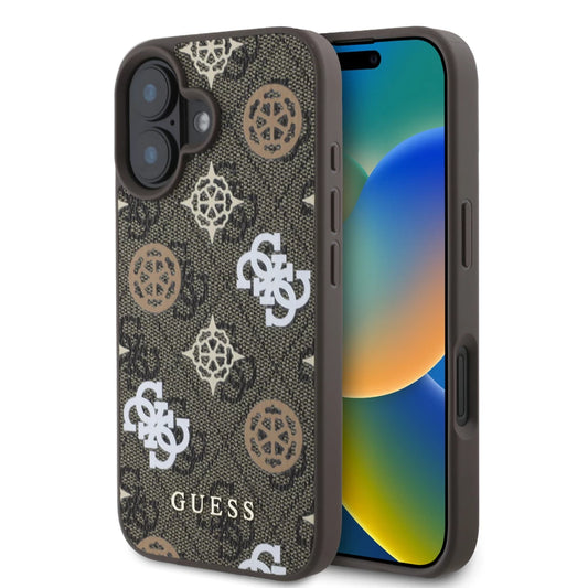 Guess tok Barna Apple iPhone 16 készülékhez GUHMP16SP4PWPW -  iPhone 16 tok a Domshop kínálatából