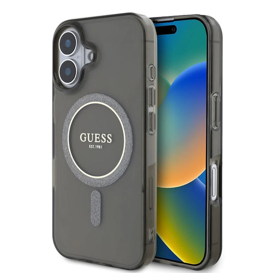 Guess tok Fekete Apple Iphone 16 készülékhez GUHMP16SHFGEREK -  iPhone 16 tok a Domshop kínálatából