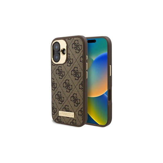 GuessGUHMP16MU4GPRW iPhone 16 Plus 6.7 készülékhez merev tok 4G Logo Plate MagSafe barna -  iPhone 16 Plus tok a Domshop kínálatából