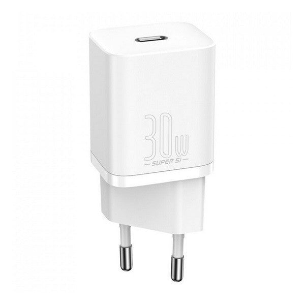 Hálózati töltő adapter, 30W, USB Type-C aljzat, gyorstöltés, Baseus Super SI 1C, fehér -  Adapter a Domshop kínálatából
