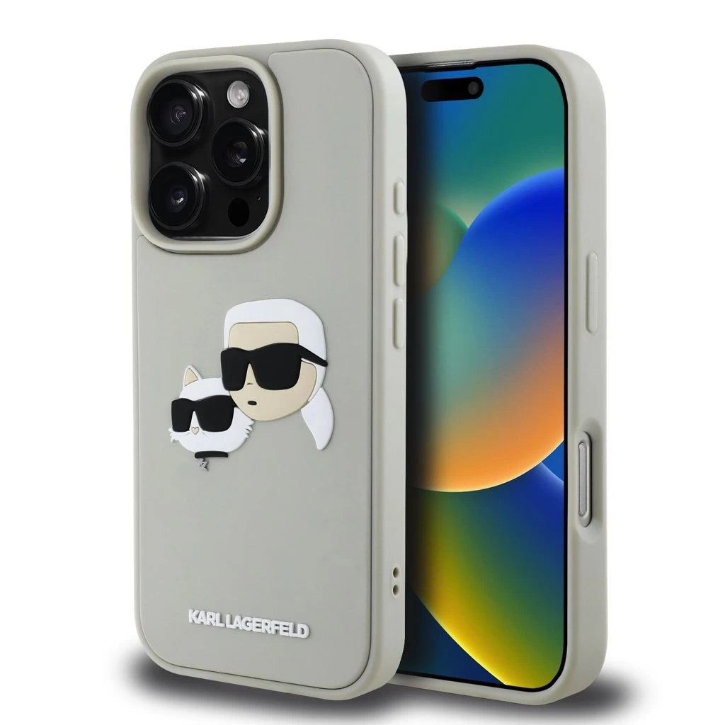 Karl Lagerfeld 3D Rubber Double Heads tok iPhone 16 Pro készülékhez bézs -  iPhone 16 Pro tok a Domshop kínálatából