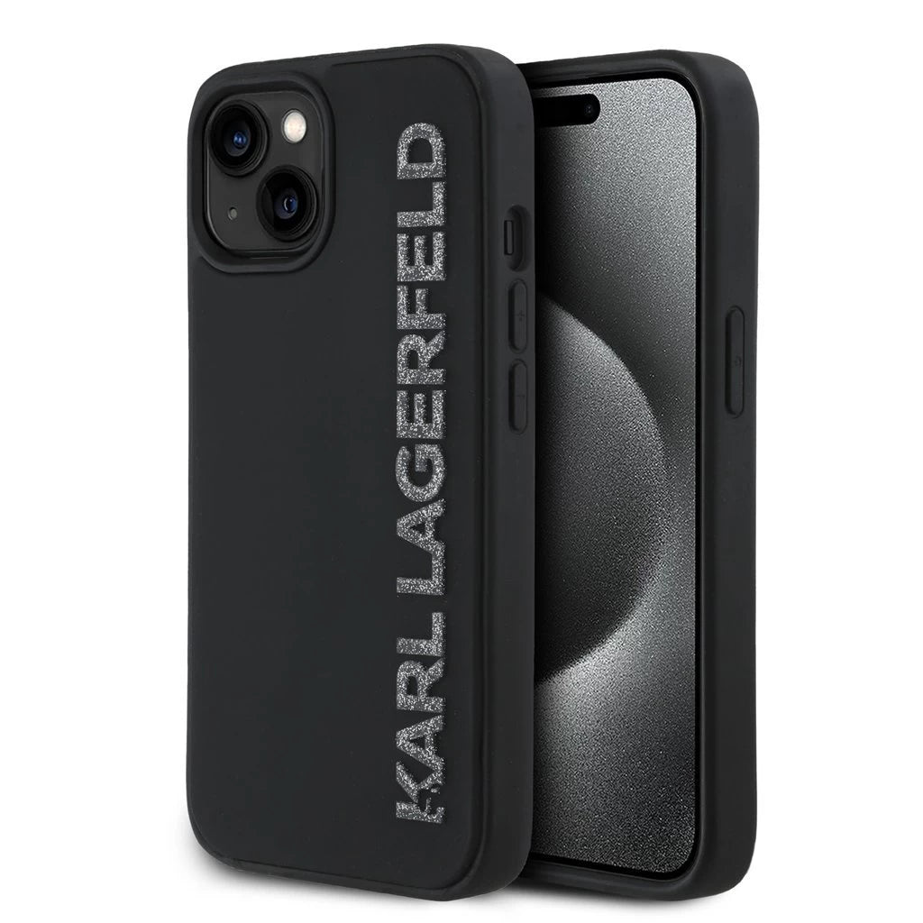 Karl Lagerfeld 3D Rubber Glitter Logo tok iPhone 14 készülékhez fekete -  iPhone 13/14 tok a Domshop kínálatából