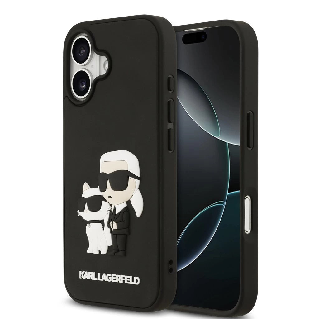 Karl Lagerfeld 3D Rubber Karl and Choupette tok iPhone 17 készülékhez fekete -  iPhone 17 tok a Domshop kínálatából
