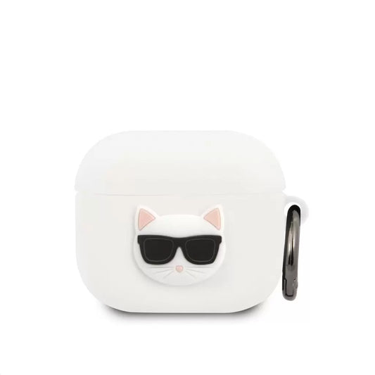 Karl Lagerfeld Apple Airpods 3 tok fehér KLACA3SILCHWH -  AirPods 3 tok a Domshop kínálatából