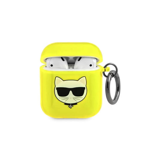 Karl Lagerfeld Apple Airpods tok citromsárga KLA2UCHFY -  AirPods 1/2 tok a Domshop kínálatából