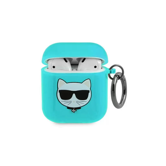 Karl Lagerfeld Apple Airpods tok kék KLA2UCHFL -  AirPods 1/2 tok a Domshop kínálatából