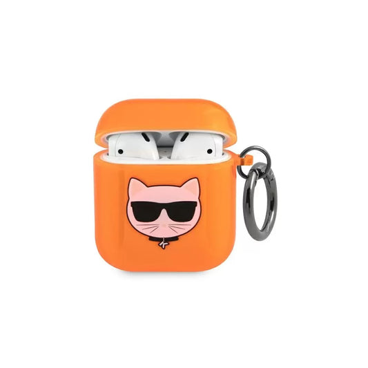 Karl Lagerfeld Apple Airpods tok narancs KLA2UCHFO -  AirPods 1/2 tok a Domshop kínálatából
