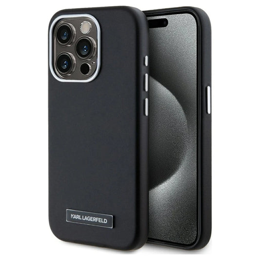 Karl Lagerfeld FW Metal Plate MagSafe tok iPhone 15 Pro készülékhez fekete -  iPhone 15 Pro tok a Domshop kínálatából