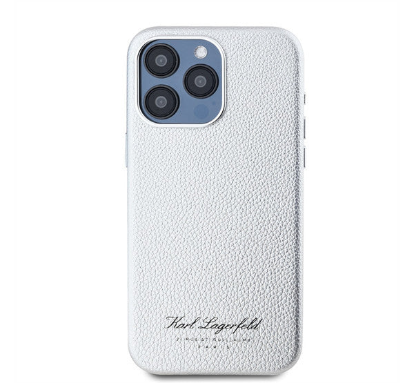 Karl Lagerfeld Grained PU Hotel RSG iPhone 15 Pro hátlap tok, ezüst -  iPhone 15 Pro tok a Domshop kínálatából