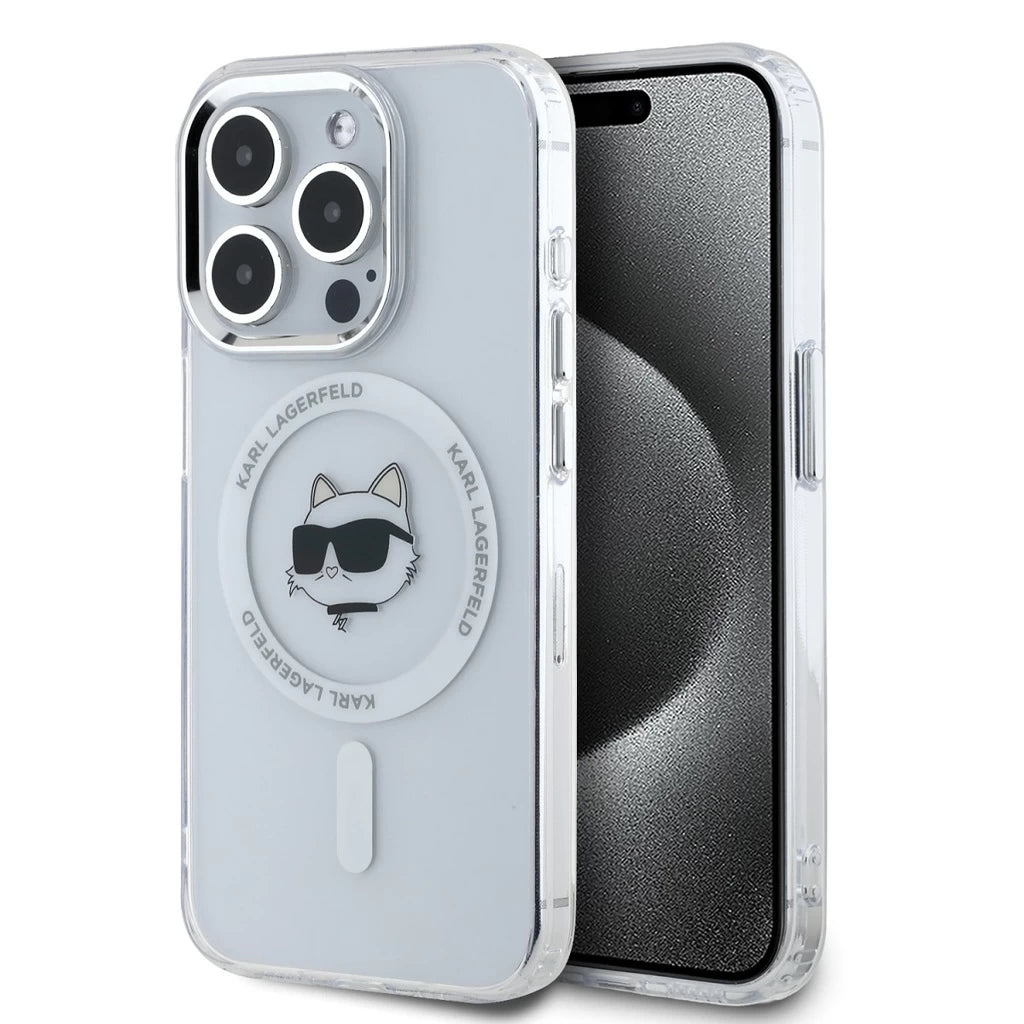 Karl Lagerfeld IML Choupette Head Metal Frame MagSafe tok iPhone 15 Pro Max készülékhez átlátszó -  iPhone 15 Pro Max tok a Domshop kínálatából