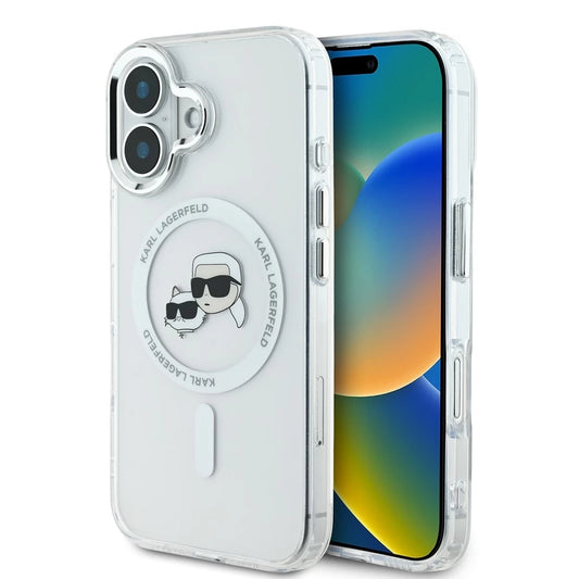 Karl Lagerfeld IML K&CH Heads Metal Frame MagSafe tok iPhone 16 Plus készülékhez átlátszó -  iPhone 16 Plus tok a Domshop kínálatából