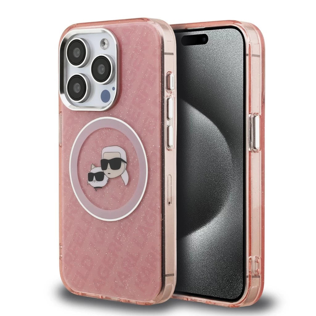 Karl Lagerfeld IML K&CH Heads Repeated Logo MagSafe tok iPhone 15 Pro Max készülékhez rózsaszín -  iPhone 15 Pro Max tok a Domshop kínálatából