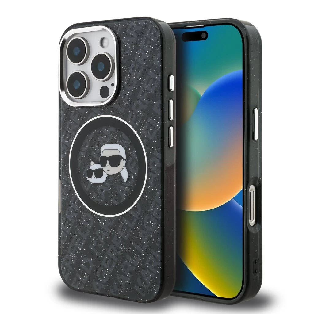 Karl Lagerfeld IML K&CH Heads Repeated Logo MagSafe tok iPhone 16 Pro készülékhez fekete -  iPhone 16 Pro tok a Domshop kínálatából