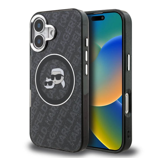 Karl Lagerfeld IML K&CH Heads Repeated Logo MagSafe tok iPhone 16 készülékhez fekete -  iPhone 16 tok a Domshop kínálatából