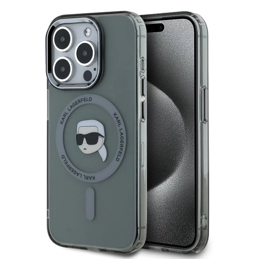 Karl Lagerfeld IML Karl Head Metal Frame MagSafe tok iPhone 15 Pro Max készülékhez fekete -  iPhone 15 Pro Max tok a Domshop kínálatából