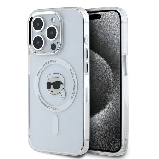 Karl Lagerfeld IML Karl Head Metal Frame MagSafe tok iPhone 15 Pro Max készülékhez átlátszó -  iPhone 15 Pro Max tok a Domshop kínálatából