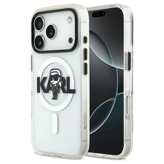Karl Lagerfeld IML Karl Sketch Logo MagSafe tok iPhone 17 Pro készülékhez átlátszó -  iPhone 17 Pro tok a Domshop kínálatából