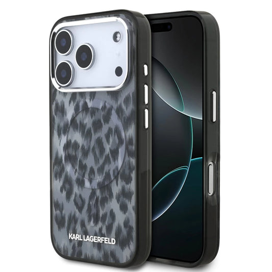 Karl Lagerfeld IML Leopard MagSafe tok iPhone 17 Pro készülékhez szürke -  iPhone 17 Pro tok a Domshop kínálatából