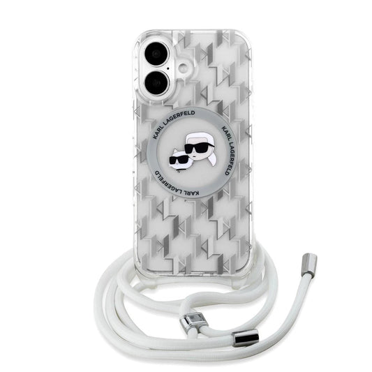 Karl Lagerfeld IML Monogram Crossbody K&CH Heads MagSafe tok iPhone 16 készülékhez átlátszó -  iPhone 16 tok a Domshop kínálatából