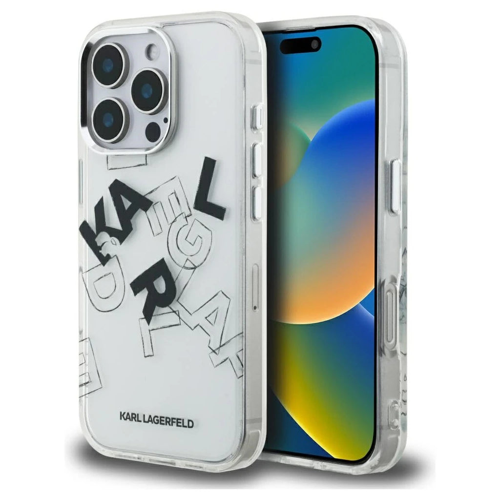 Karl Lagerfeld IML Sketched Graphic tok iPhone 16 Pro Max készülékhez átlátszó -  iPhone 16 Pro Max tok a Domshop kínálatából