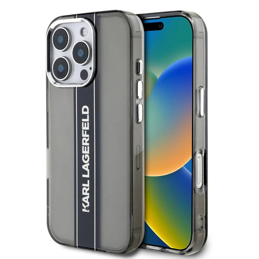 Karl Lagerfeld IML Stripe Logo tok iPhone 16 Pro Max készülékhez fekete -  iPhone 16 Pro Max tok a Domshop kínálatából