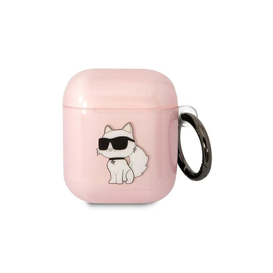 Karl Lagerfeld KLA2HNCHTCP Airpods 1/2 készülékhez tok Ikonik Choupette rózsaszín -  AirPods 1/2 tok a Domshop kínálatából