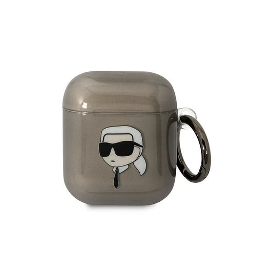 Karl Lagerfeld KLA2HNIKTCK AirPods 1/2 tok AirPods készülékhez fekete Karl`s Head -  AirPods 1/2 tok a Domshop kínálatából