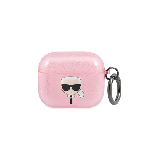 Karl Lagerfeld KLA3UKHGP AirPods 3 készülékhez tok Glitter Karl`s Head rózsaszín -  AirPods 3 tok a Domshop kínálatából