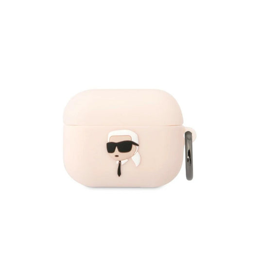 Karl Lagerfeld KLAPRUNIKP AirPods Pro készülékhez szilikon tok – Karl Head 3D – rózsaszín -  AirPods Pro tok a Domshop kínálatából