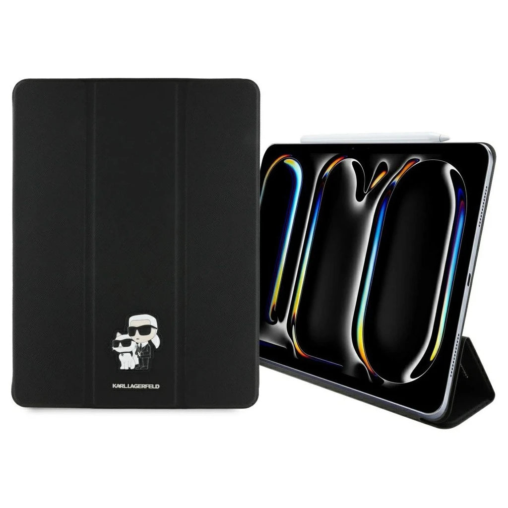 Karl Lagerfeld KLFC13PM24SAKCK iPad Pro 13" 2024 készülékhez Saffiano Magnetic tok Karl &Ch fekete -  iPad Pro 13" (2024) tok a Domshop kínálatából