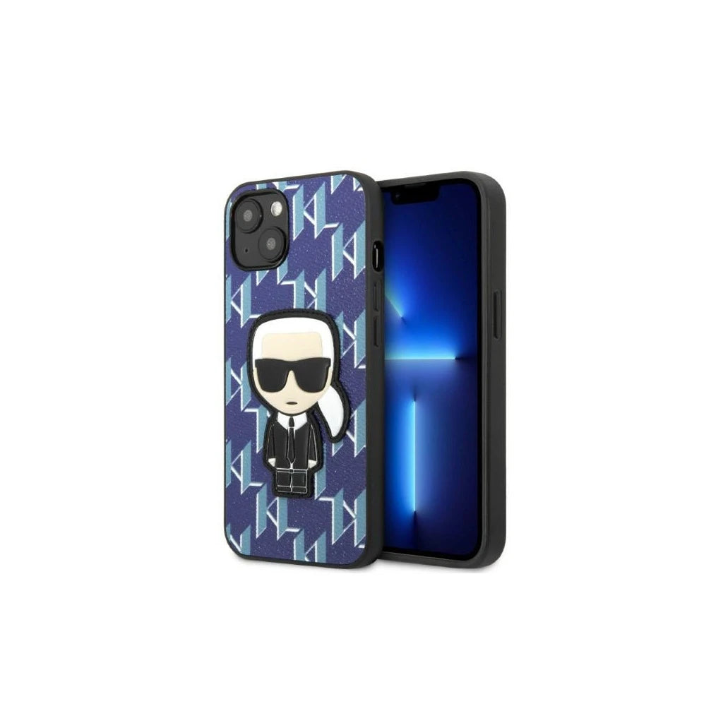 Karl Lagerfeld KLHCP13MPMNIKBL iPhone 13/14/15 6,1 készülékhez kemény tok Monogram Ikonik Patch kék -  iPhone 13/14 tok a Domshop kínálatából