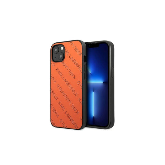 Karl Lagerfeld KLHCP13MPTLO iPhone 13/14/15 6,1 készülékhez kemény tok narancssárga Perforated Allover -  iPhone 13/14 tok a Domshop kínálatából