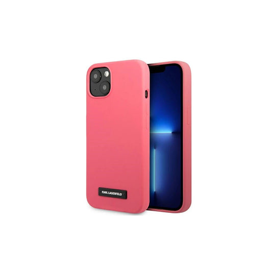 Karl Lagerfeld KLHCP13MSLMP1PI iPhone 13 / 14 / 15 6,1 készülékhez kemény tok Silicone Plaque fucsia -  iPhone 13/14 tok a Domshop kínálatából