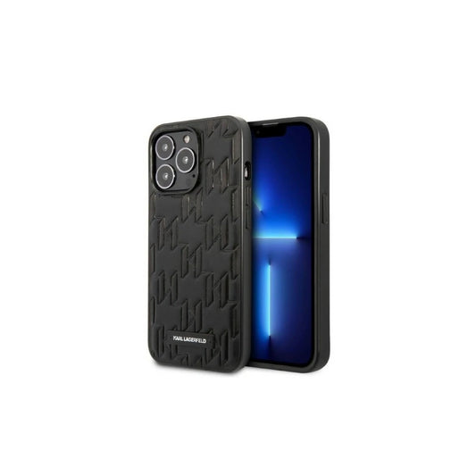 Karl Lagerfeld KLHCP13XMNMP1K iPhone 13 Pro Max 6,7" készülékhez kemény tok Monogram Plaque fekete -  iPhone 13 Pro Max tok a Domshop kínálatából