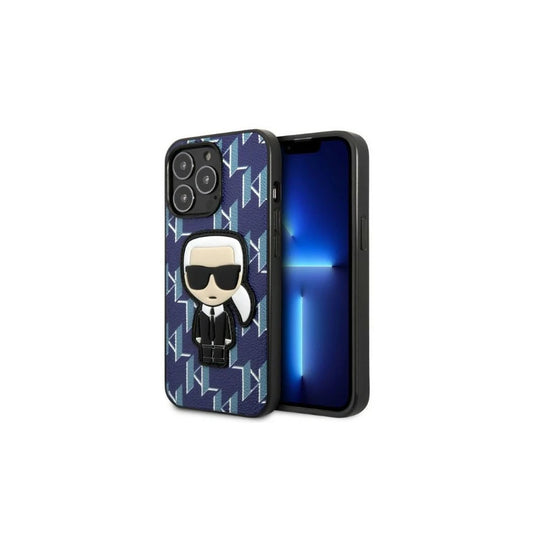 Karl Lagerfeld KLHCP13XPMNIKBL iPhone 13 Pro Max 6,7 készülékhez tok Monogram Ikonik Patch kék -  iPhone 13 Pro Max tok a Domshop kínálatából