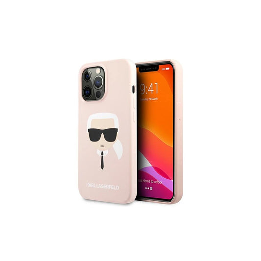 Karl Lagerfeld KLHCP13XSLKHLP iPhone 13 Pro Max 6,7" készülékhez szilikon kemény tok, világos rózsaszín -  iPhone 13 Pro Max tok a Domshop kínálatából
