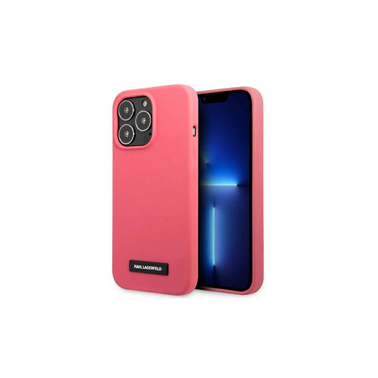 Karl Lagerfeld KLHCP13XSLMP1PI iPhone 13 Pro Max 6,7 hüvelykes készülékhez Silicone Plaque kemény tok fukszia -  iPhone 13 Pro Max tok a Domshop kínálatából