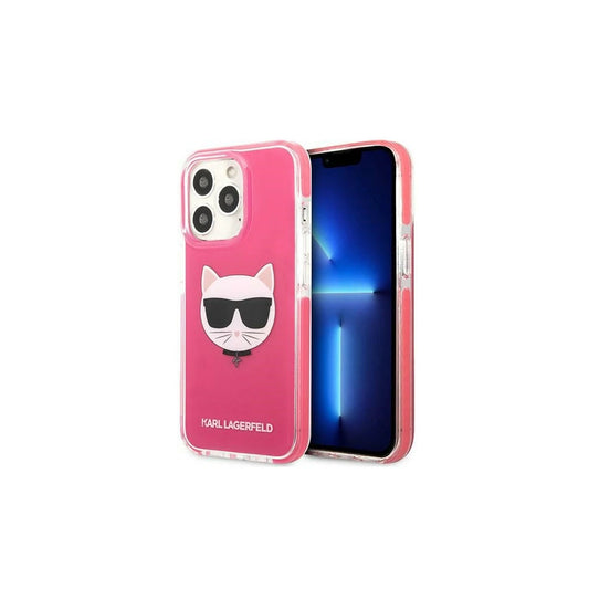 Karl Lagerfeld KLHCP13XTPECPI iPhone 13 Pro Max 6,7 készülékhez kemény tok Choupette Head, fukszia -  iPhone 13 Pro Max tok a Domshop kínálatából